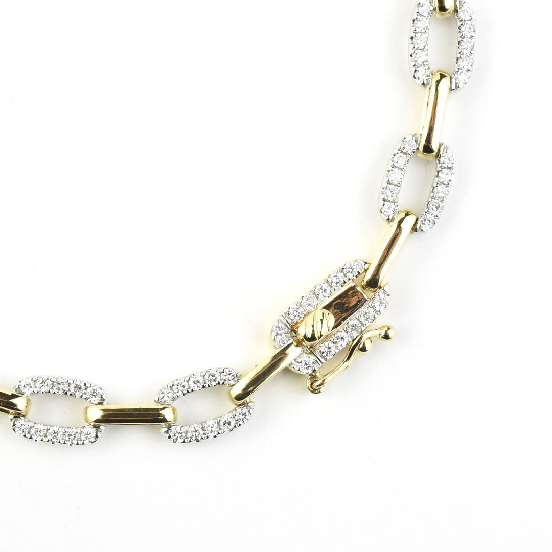 Diamond Link Bracelet in 14k Gold - Goldmakers Fine Jewelry