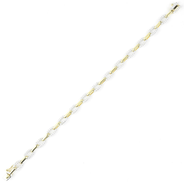 Diamond Link Bracelet in 14k Gold - Goldmakers Fine Jewelry