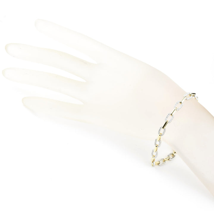 Diamond Link Bracelet in 14k Gold - Goldmakers Fine Jewelry