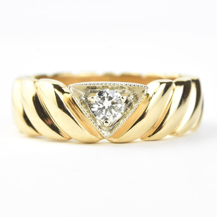 Diamond Gents Band in 14k Yellow Gold