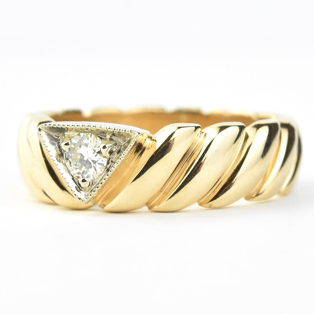 Diamond Gents Band in 14k Yellow Gold