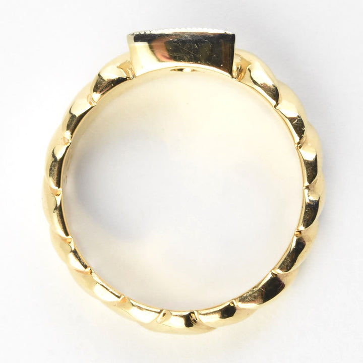 Diamond Gents Band in 14k Yellow Gold