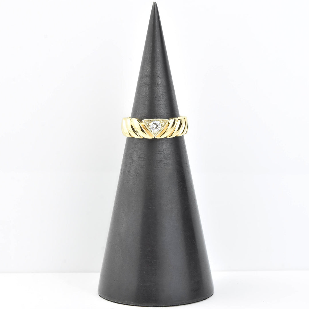 Diamond Gents Band in 14k Yellow Gold