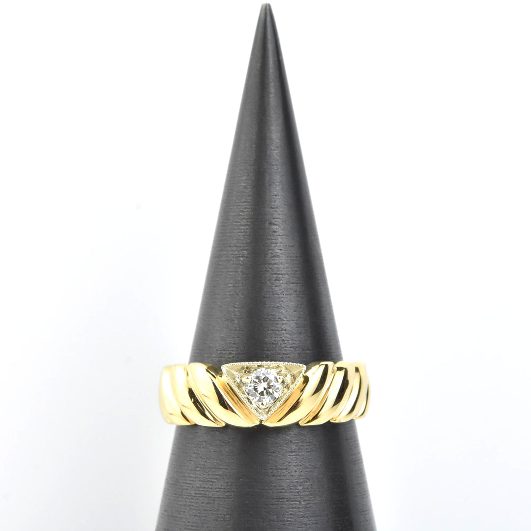Diamond Gents Band in 14k Yellow Gold
