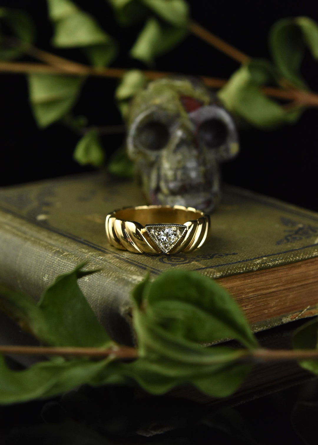 Diamond Gents Band in 14k Yellow Gold