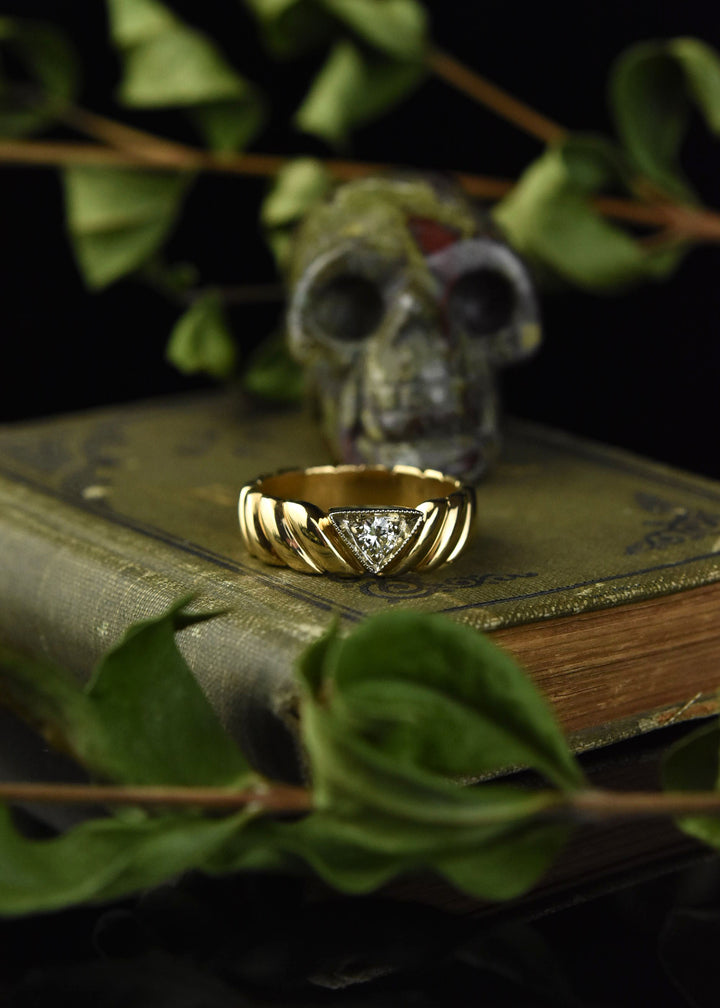 Diamond Gents Band in 14k Yellow Gold