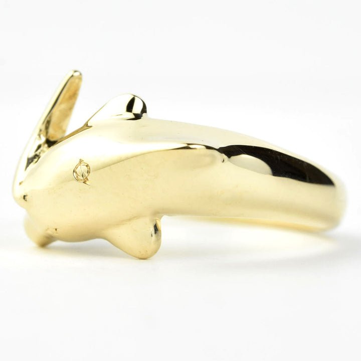 Dolphin Ring in 14k Yellow Gold
