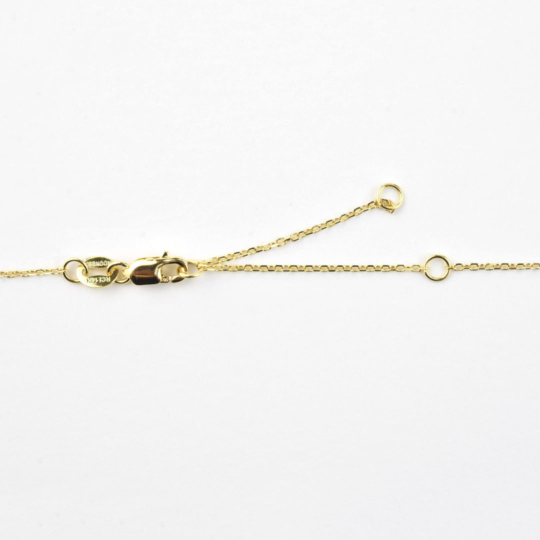 Emerald-Cut London Blue Topaz & Diamond Necklace 14k Yellow Gold - Goldmakers Fine Jewelry