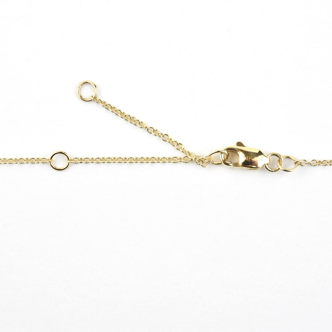 Teardrop Garnet Necklace in 14k Yellow Gold