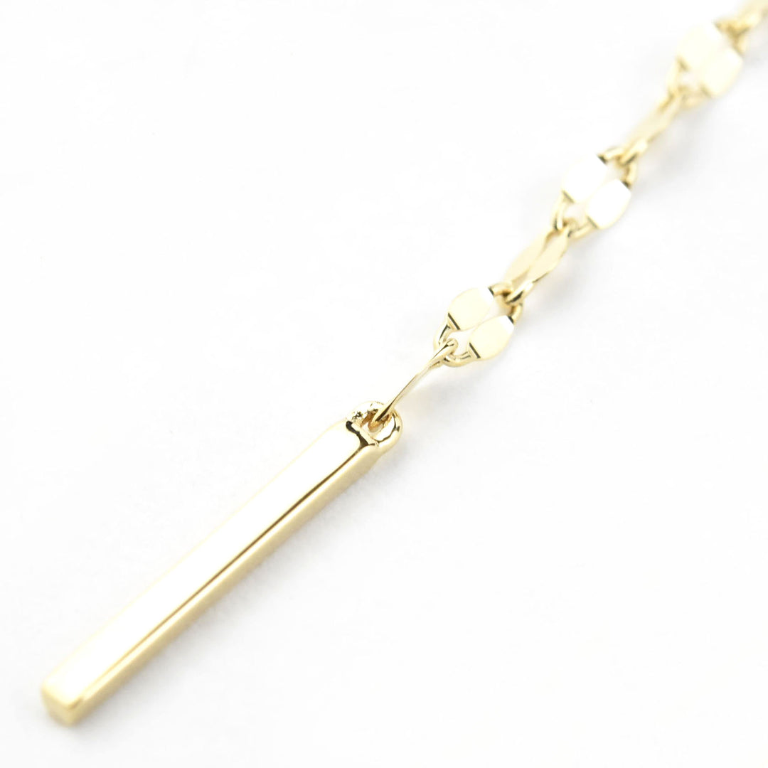 Diamond and Chain Lariat 14k Yellow Gold Necklace - Goldmakers Fine Jewelry