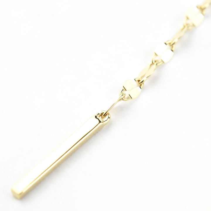 Diamond and Chain Lariat 14k Yellow Gold Necklace - Goldmakers Fine Jewelry
