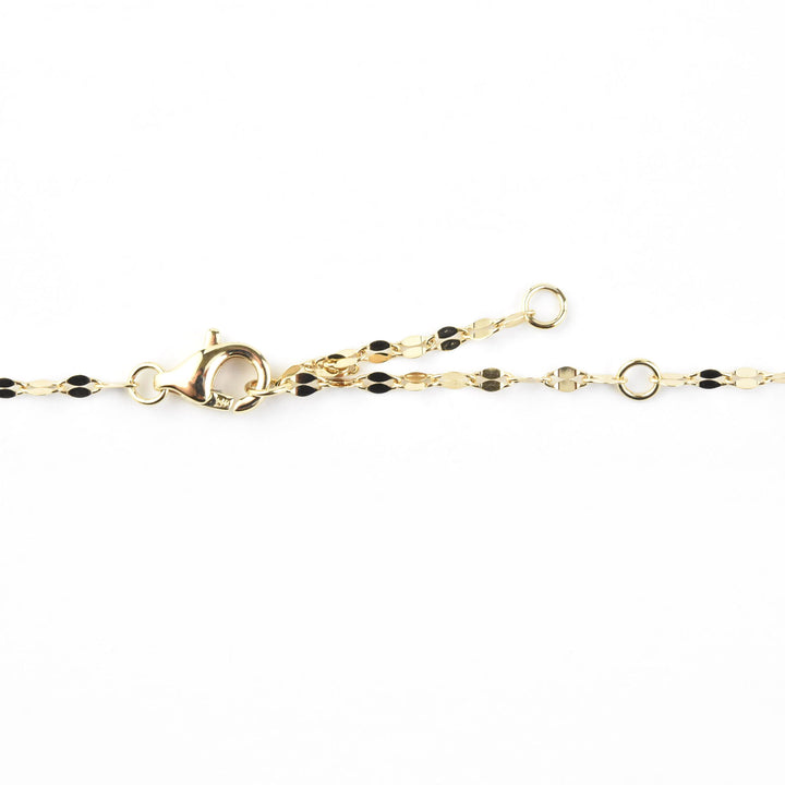 Diamond and Chain Lariat 14k Yellow Gold Necklace - Goldmakers Fine Jewelry
