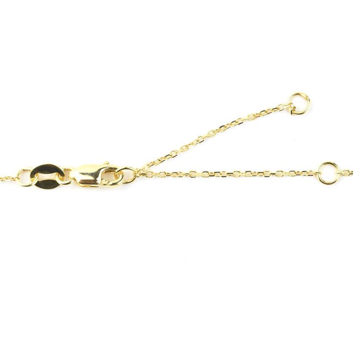 Bezel Set Opal and Diamond Necklace in Yellow Gold