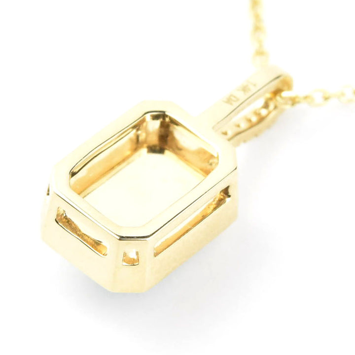 Bezel Set Opal and Diamond Necklace in Yellow Gold