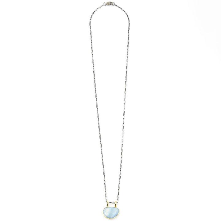 Blue Opal Necklace in 14k Yellow Gold - Goldmakers Fine Jewelry