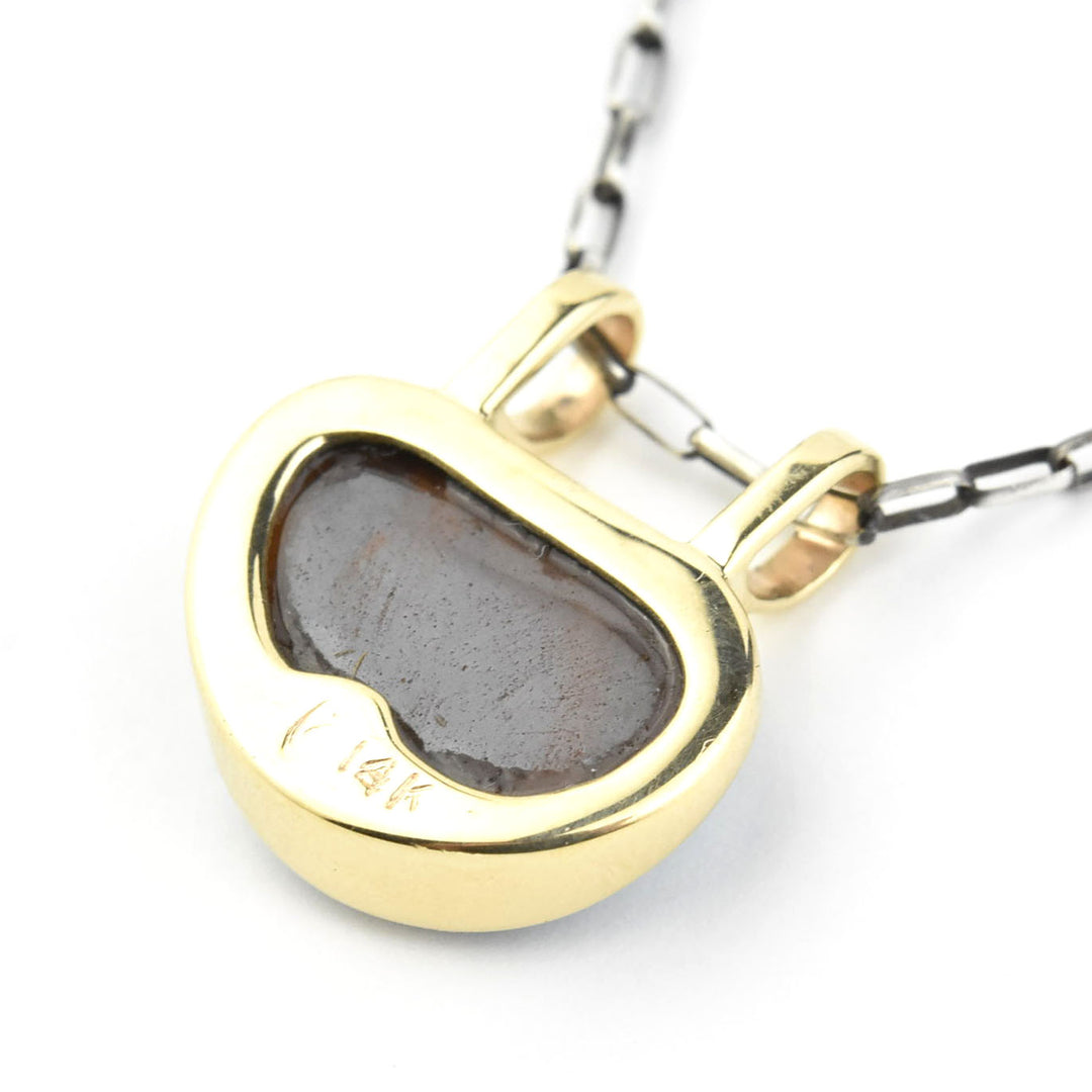 Blue Opal Necklace in 14k Yellow Gold - Goldmakers Fine Jewelry