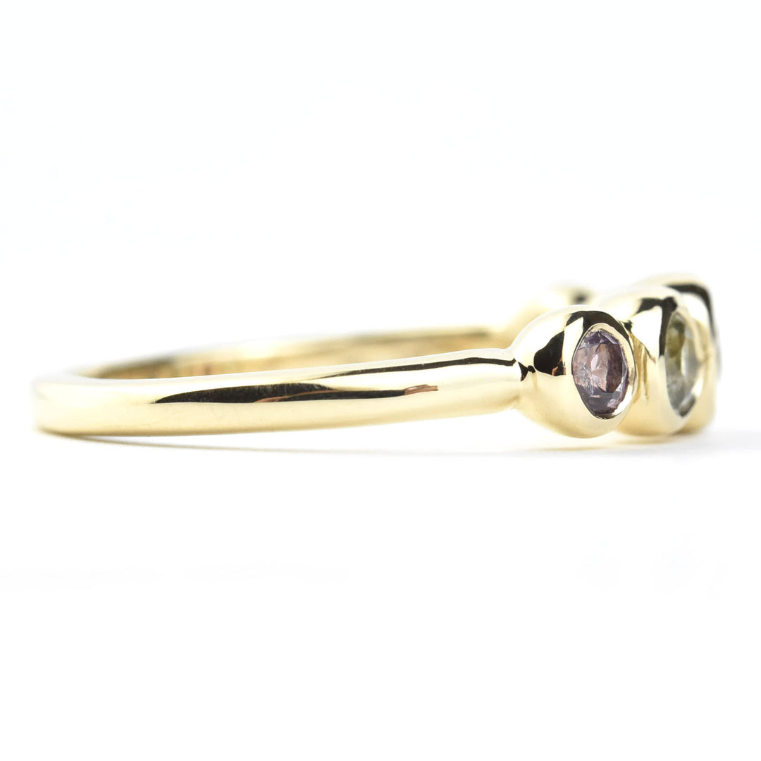 Sapphire Wedding Band: Autumn Palette - Goldmakers Fine Jewelry