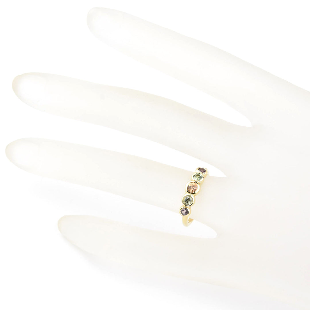 Sapphire Wedding Band: Autumn Palette - Goldmakers Fine Jewelry