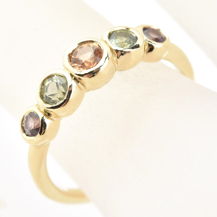 Sapphire Wedding Band: Autumn Palette - Goldmakers Fine Jewelry