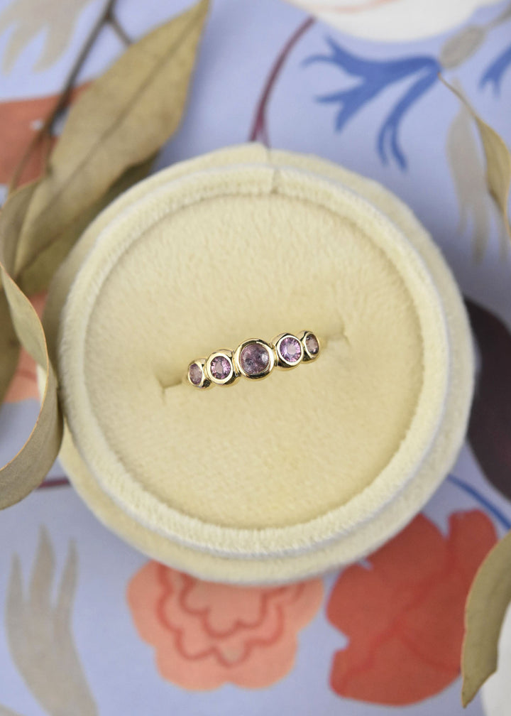 Sapphire Wedding Band: Pink and Purple Palette