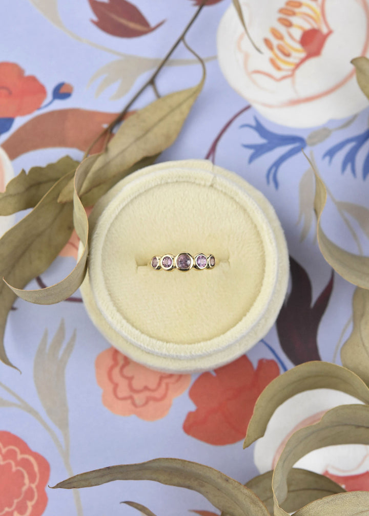 Sapphire Wedding Band: Pink and Purple Palette