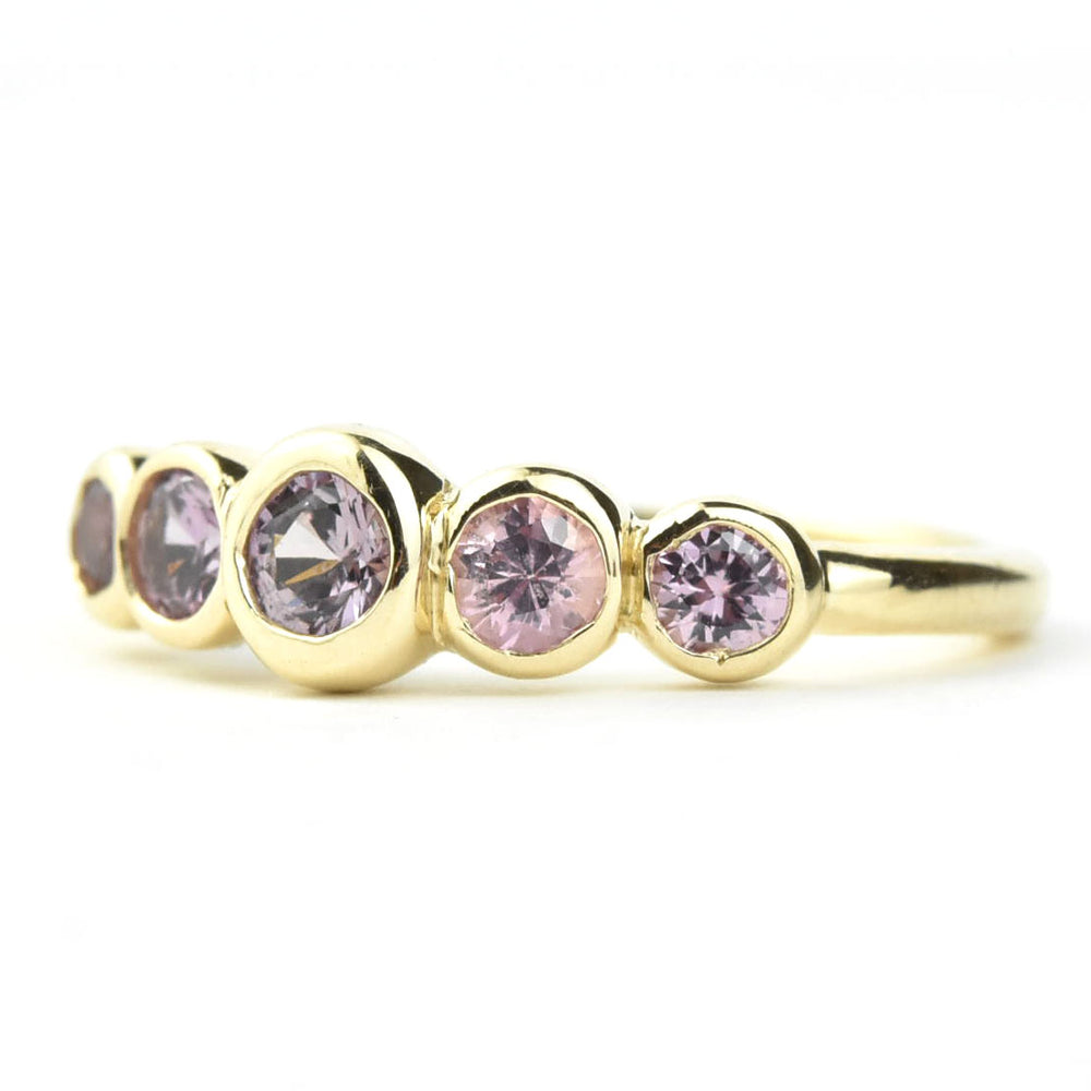 Sapphire Wedding Band: Pink Palette - Goldmakers Fine Jewelry