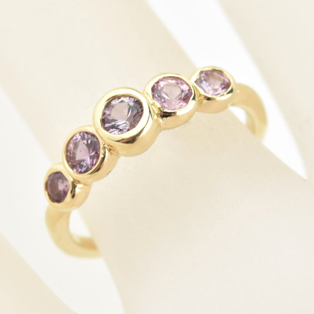 Sapphire Wedding Band: Pink Palette - Goldmakers Fine Jewelry