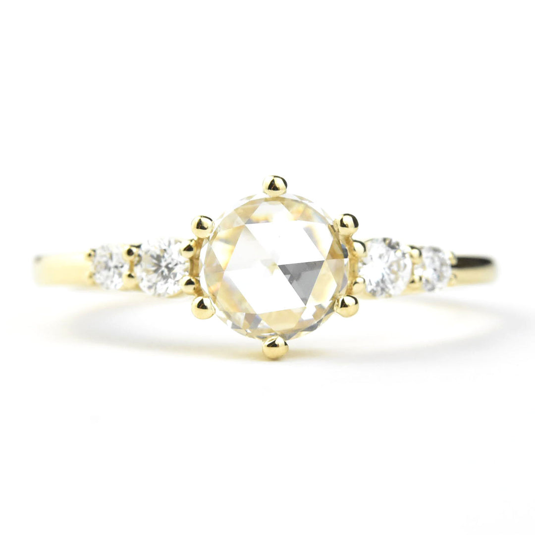 Rose-cut Diamond Ring in 14k Yellow Gold