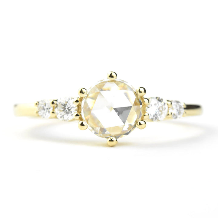 Rose-cut Diamond Ring in 14k Yellow Gold