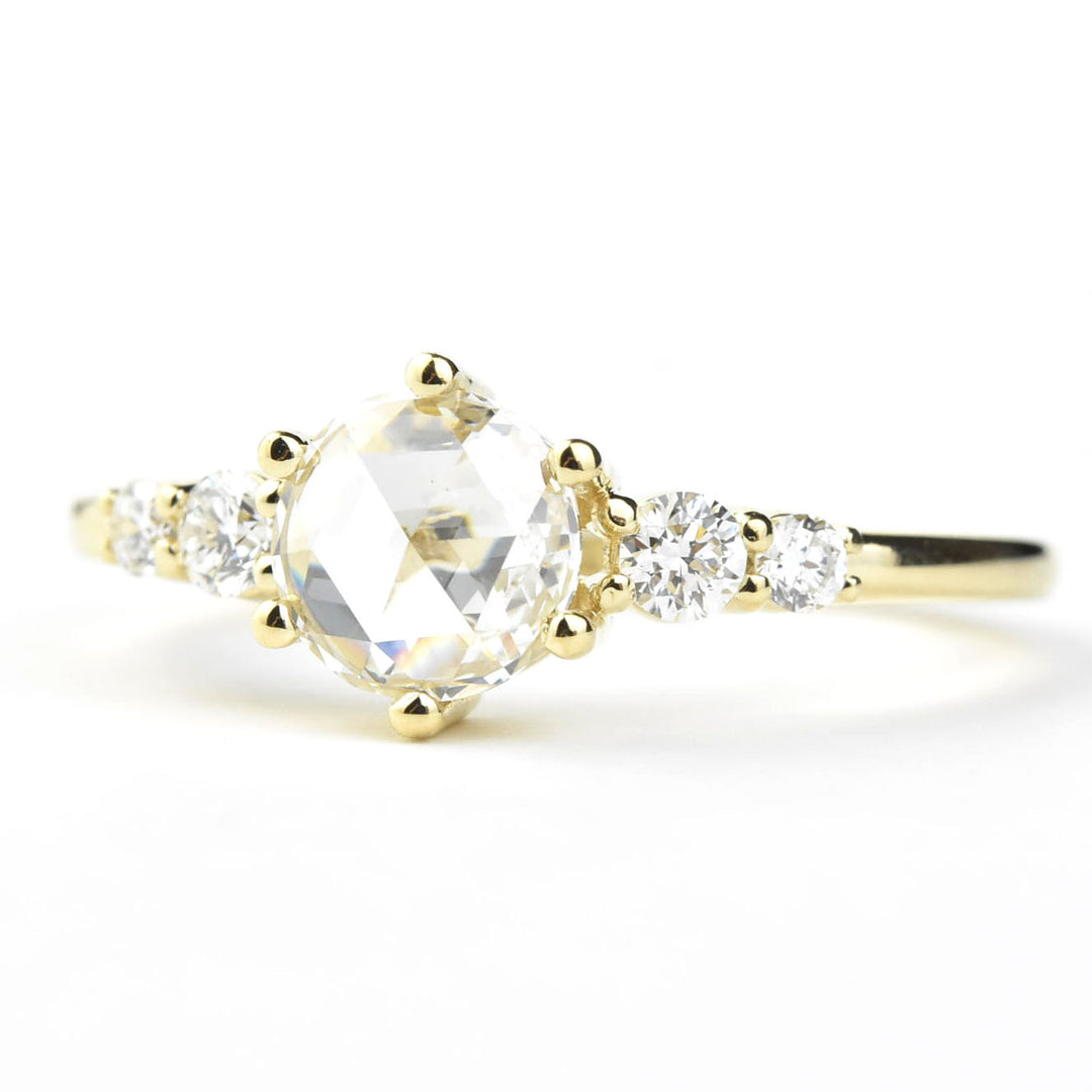 Rose-cut Diamond Ring in 14k Yellow Gold
