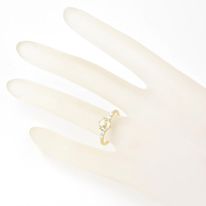 Rose-cut Diamond Ring in 14k Yellow Gold