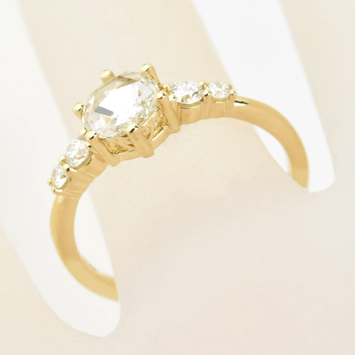 Rose-cut Diamond Ring in 14k Yellow Gold
