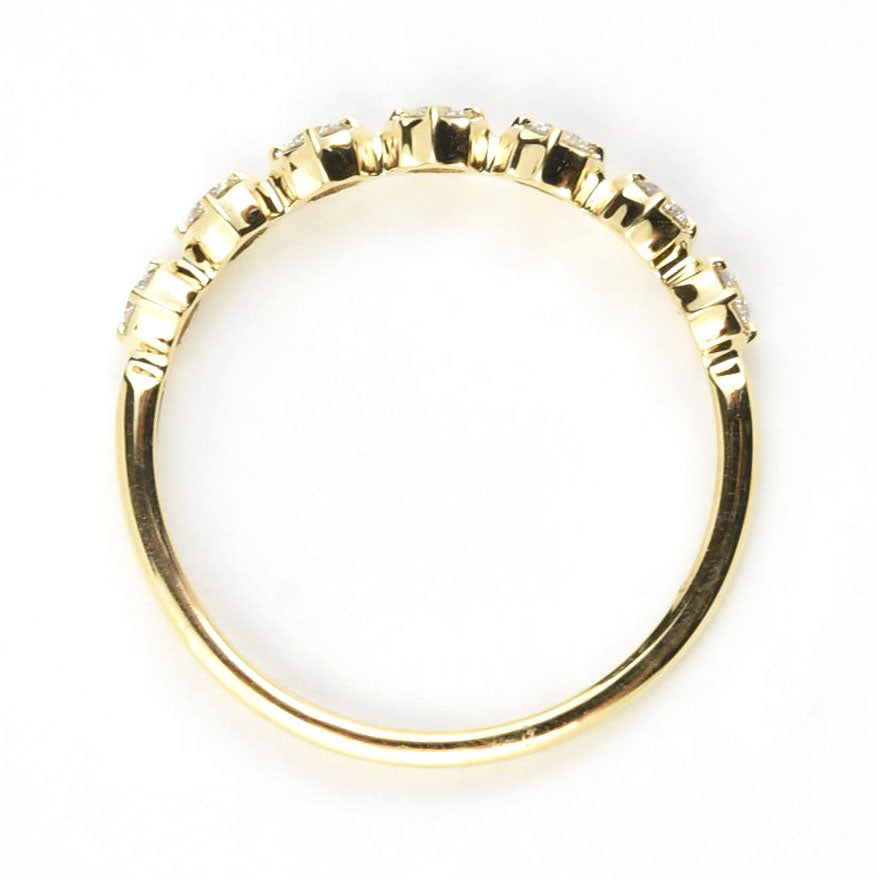 Scalloped Bezel Diamond Bands, Rose and Yellow Gold - Goldmakers Fine Jewelry