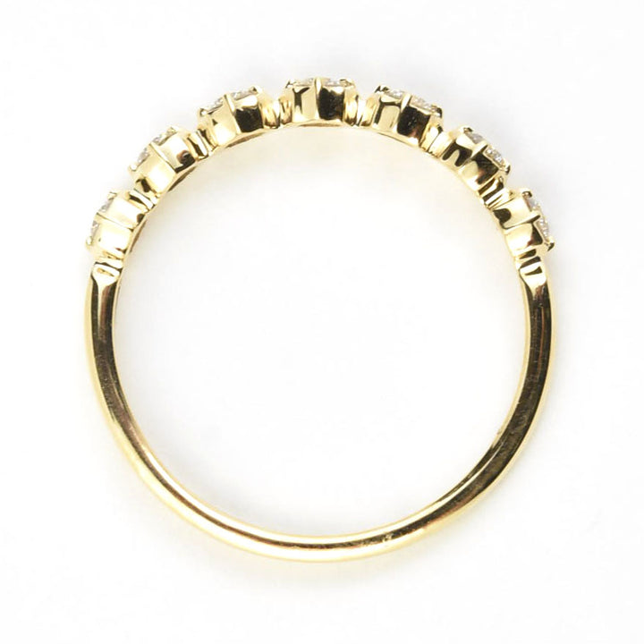 Scalloped Bezel Diamond Bands, Rose and Yellow Gold - Goldmakers Fine Jewelry