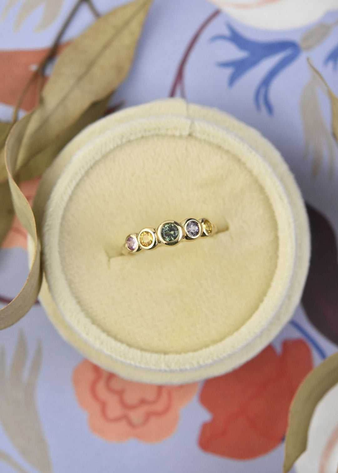 Sapphire Wedding Band: Spring Pastel Palette