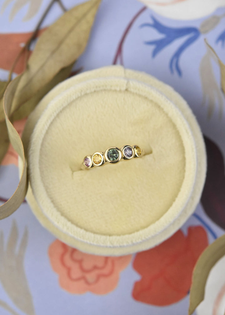 Sapphire Wedding Band: Spring Pastel Palette