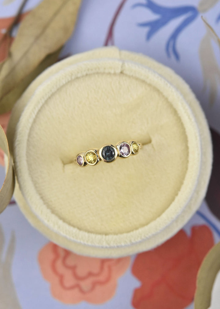 Sapphire Wedding Band: Spring Palette