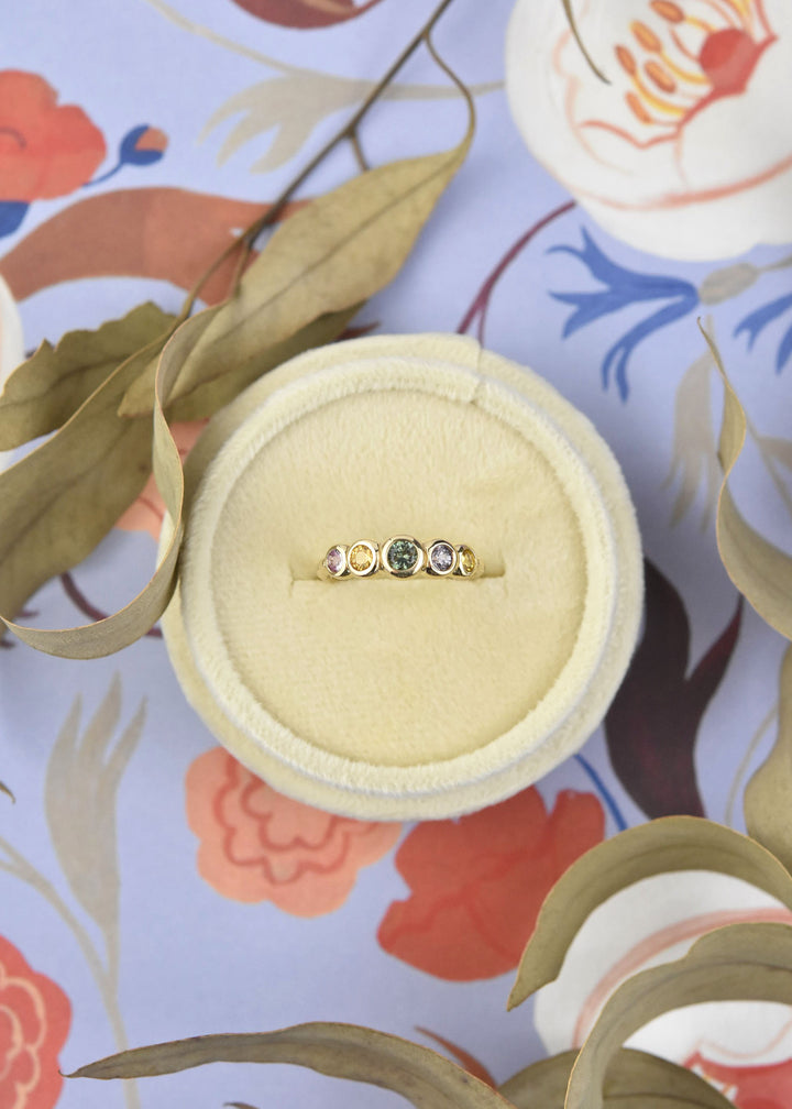 Sapphire Wedding Band: Spring Pastel Palette