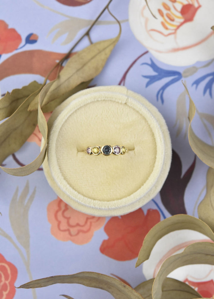 Sapphire Wedding Band: Spring Palette