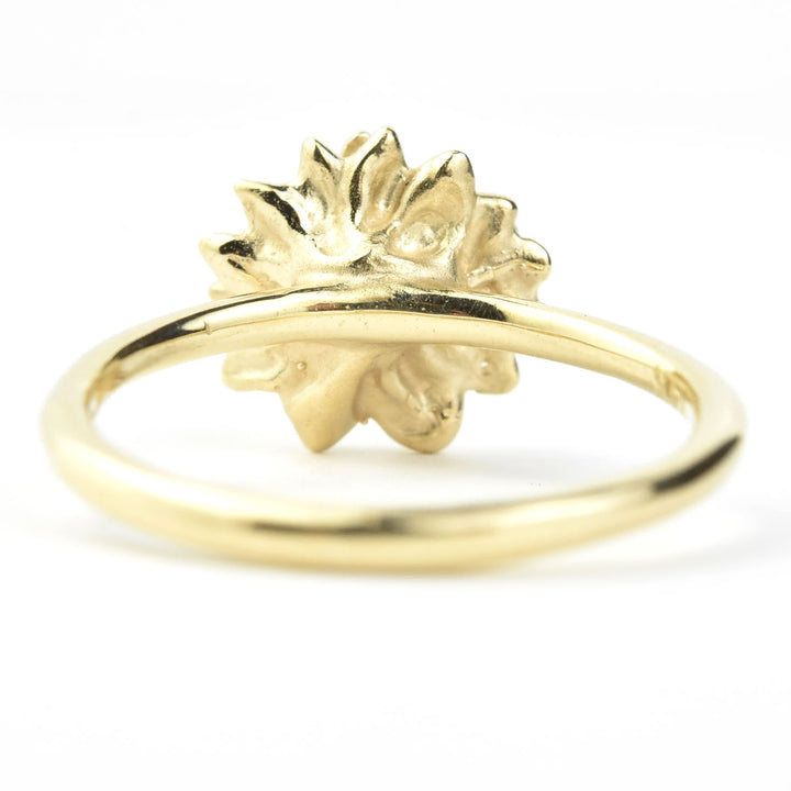 Diamond Sunflower Ring in Yellow Gold - Goldmakers Fine Jewelry