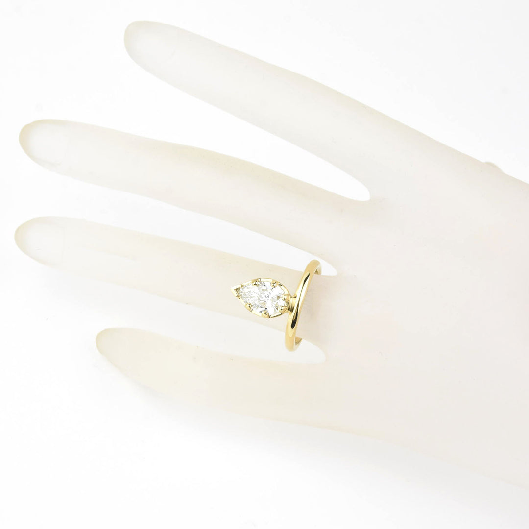 Pear-Cut Diamond Engagement Ring in 14k Gold - Goldmakers Fine Jewelry
