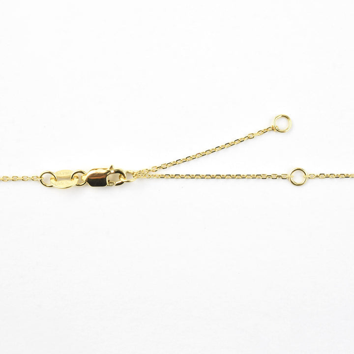 14k Yellow Gold Teardrop Diamond Starburst Necklace