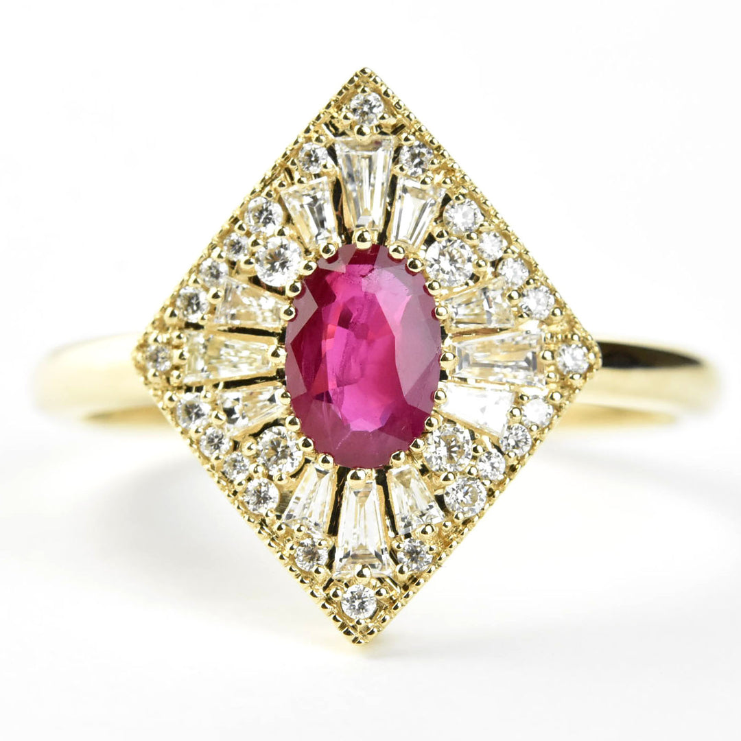 The Alexandria: Ruby & Diamond Engagement Ring