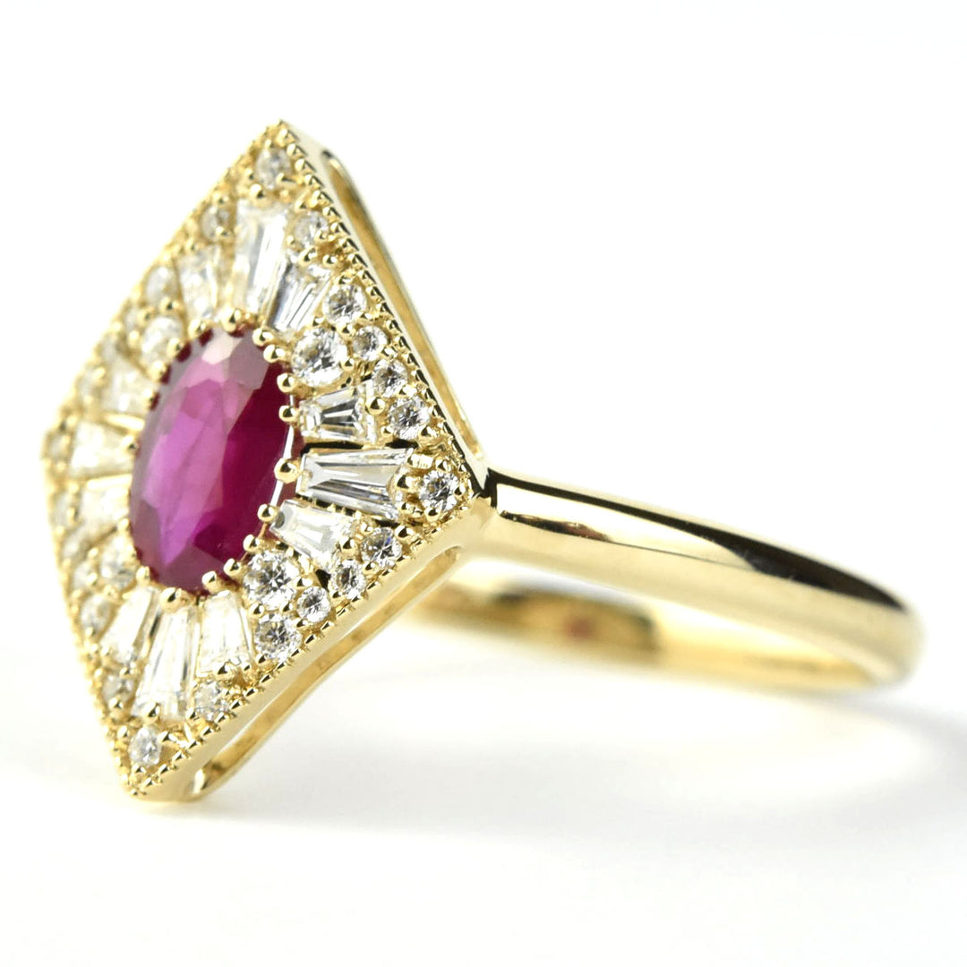 The Alexandria: Ruby & Diamond Engagement Ring