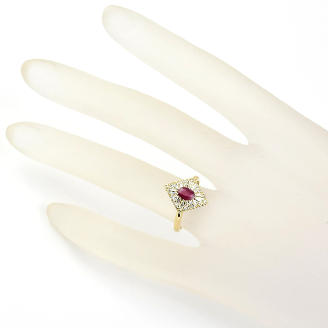 The Alexandria: Ruby & Diamond Engagement Ring