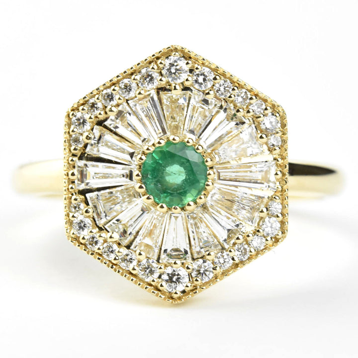 The Carolina: Emerald & Diamond Engagement Ring