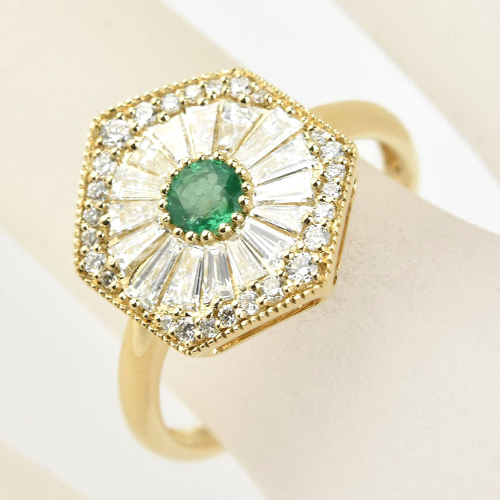 The Carolina: Emerald & Diamond Engagement Ring