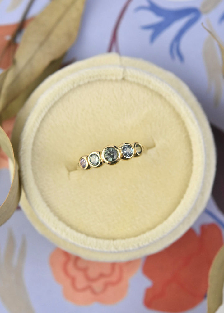Sapphire Wedding Band: Blues Palette