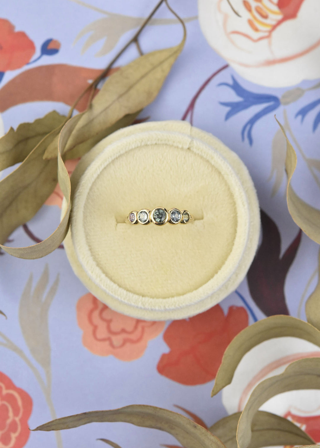 Sapphire Wedding Band: Blues Palette