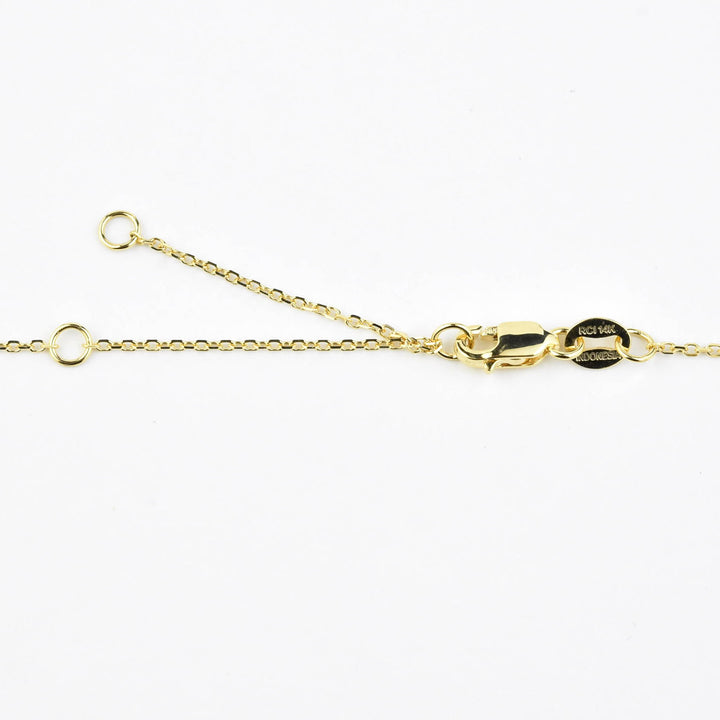 Black Onyx and Diamond Necklace in 14k Gold